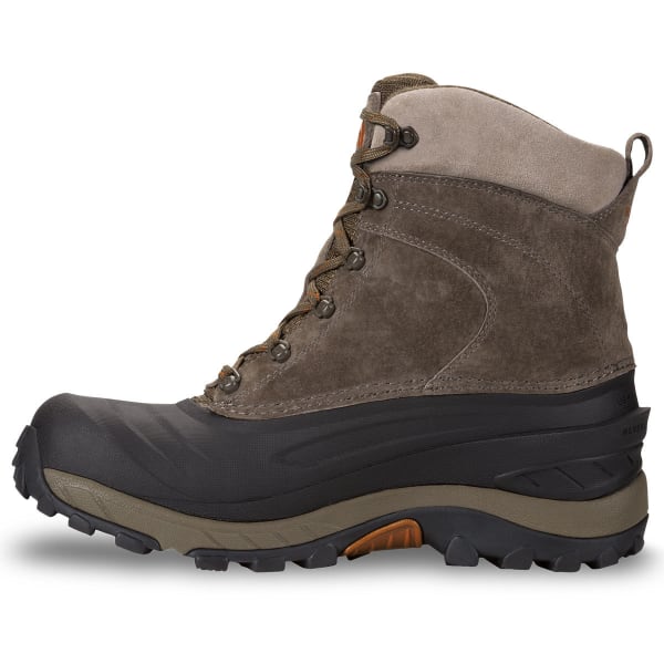 THE NORTH FACE Men's Chilkat III Lace-Up Mid Waterproof Winter Boots, Mudpack Brown/Bombay Orange