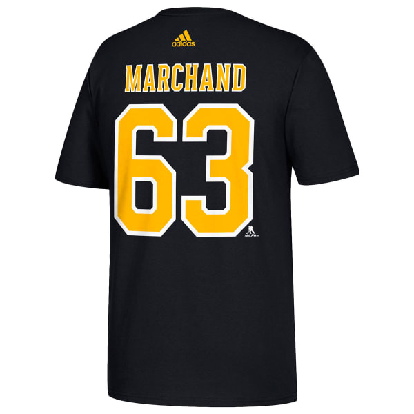 ADIDAS Men's Boston Bruins Marchand Name and Number Short-Sleeve Tee