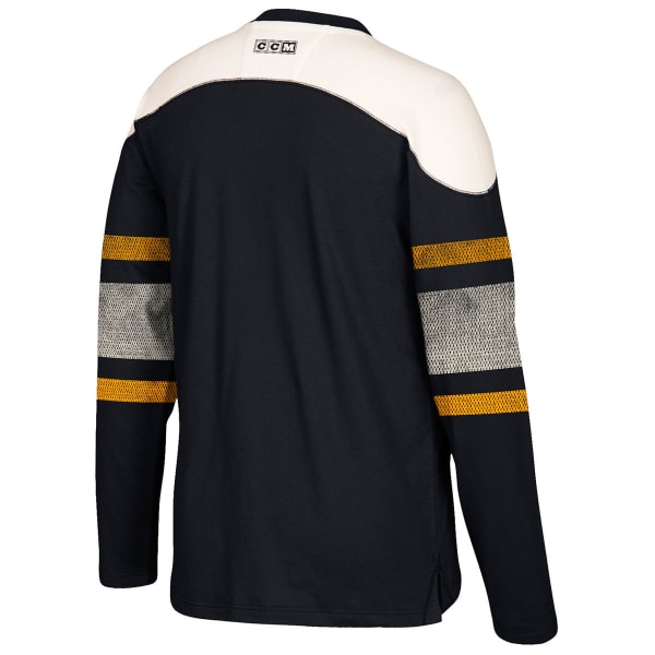 BOSTON BRUINS Men's CCM Applique Crew Long-Sleeve Shirt