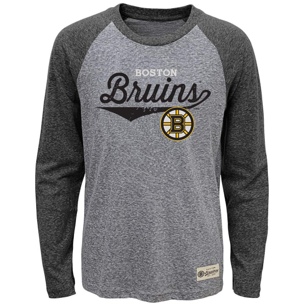 BOSTON BRUINS Boys' Hockey Roots Raglan Long-Sleeve Tee