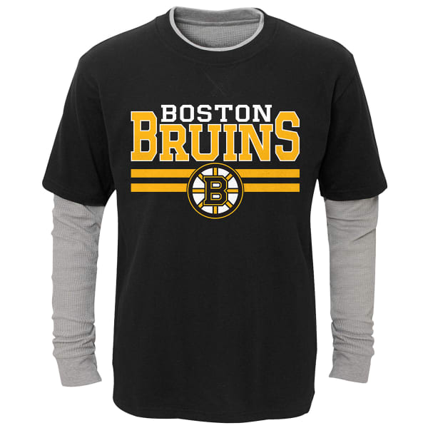 BOSTON BRUINS Little Boys' Faux Layered Long-Sleeve Tee