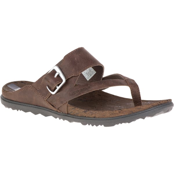 MERRELL Women's Around Town Thong Buckle Sandals, Brown