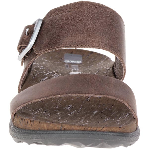 MERRELL Women's Around Town Buckle Slide Sandals, Brown