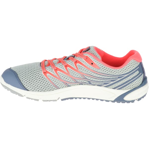 MERRELL Women's Bare Access Arc 4 Running Shoes, Sleet/ Vibrant  Coral