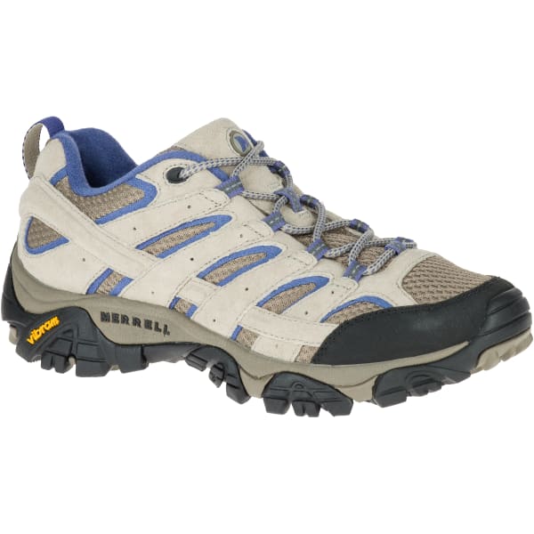 MERRELL Women's Moab 2 Ventilator Hiking Shoes, Aluminum/ Marlin Wide