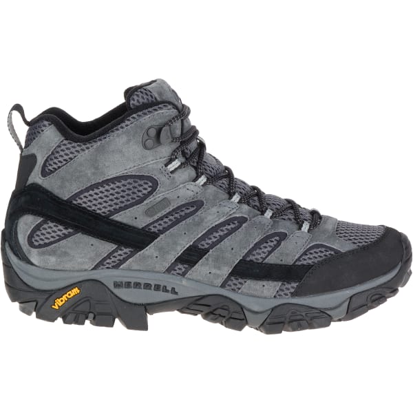 MERRELL Men's Moab 2 Mid Waterproof Hiking Boots, Granite