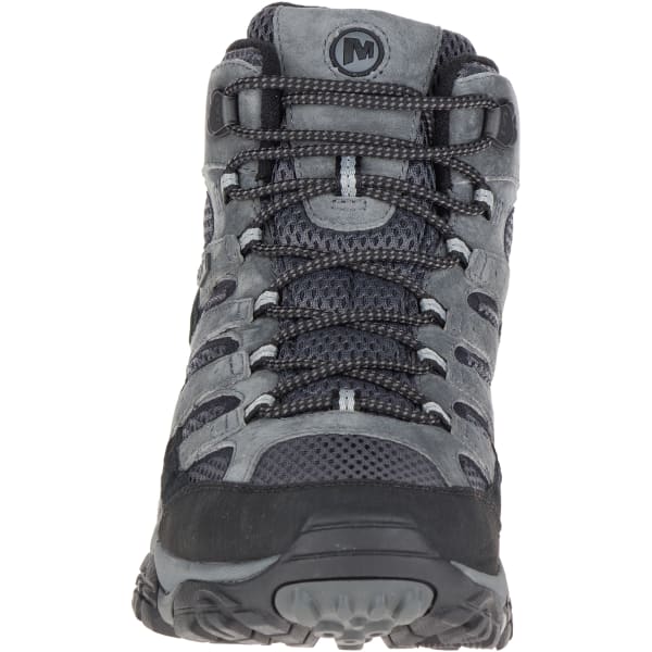 MERRELL Men's Moab 2 Mid Waterproof Hiking Boots, Granite, Wide