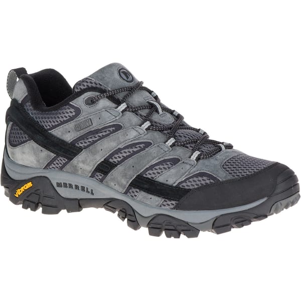 MERRELL Men's Moab 2 Waterproof Hiking Shoes, Granite, Wide