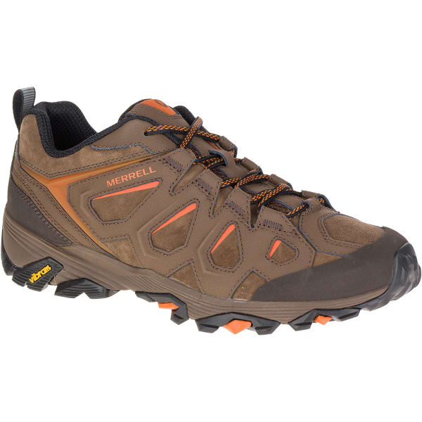 MERRELL Men's Moab FST Leather Hiking Shoes, Dark Earth, Wide