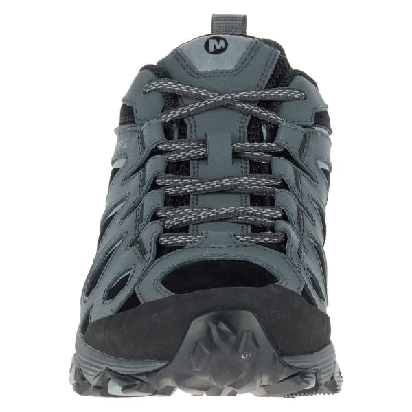 MERRELL Men's Moab FST Leather Hiking Shoes, Black/Granite