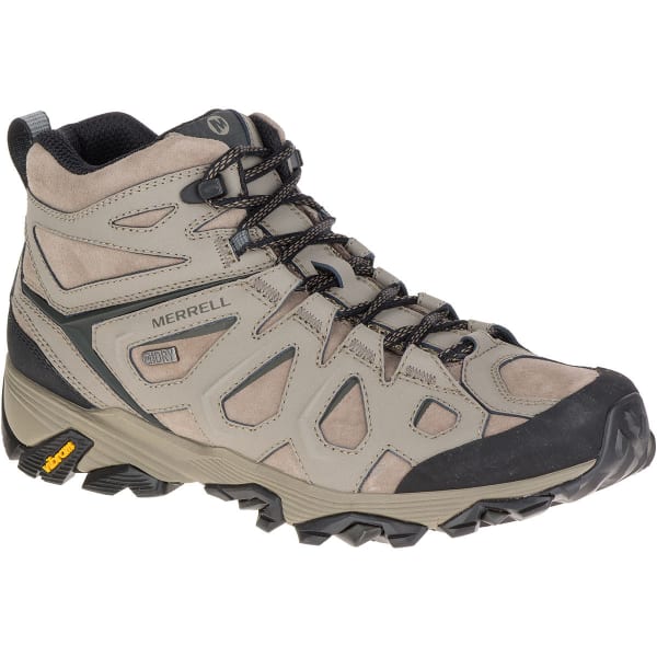 MERRELL Men's Moab FST Leather Mid Waterproof Hiking Boots, Boulder