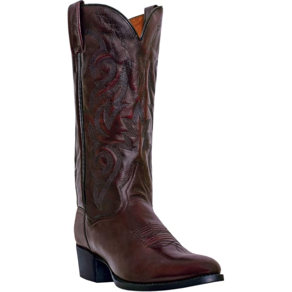 DAN POST Men's Milwaukee Cowboy Boots, Black Cherry, Extra Wide Sizes