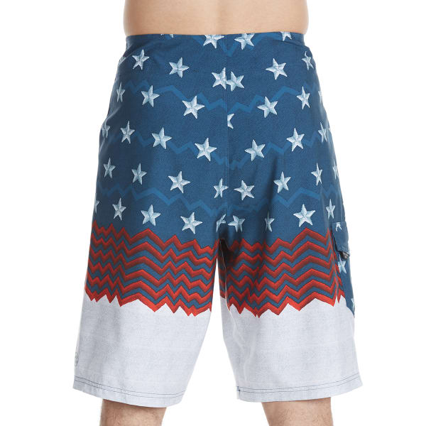 OCEAN CURRENT Guys' Pioneer Stars and Stripes Boardshorts