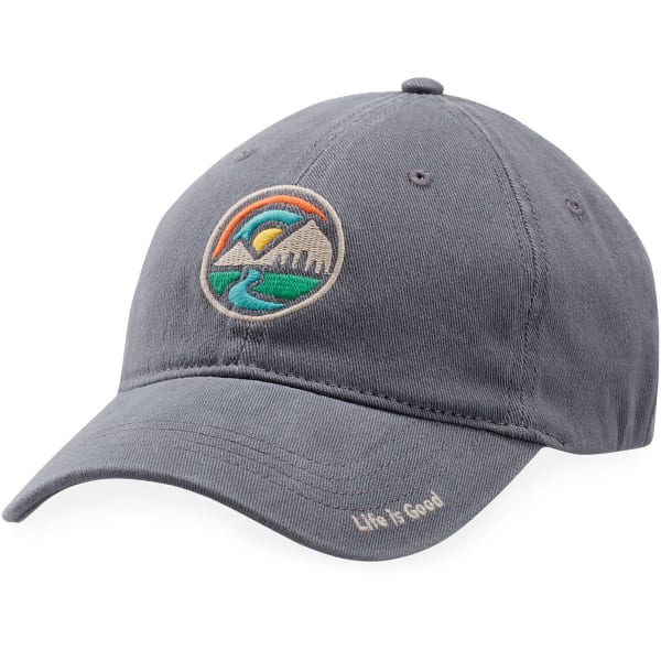 LIFE IS GOOD Men's Mountain Circle Sueded Stretch Cap