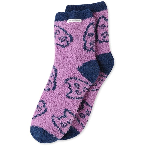 LIFE IS GOOD Women's Scattered Rocket Snuggle Crew Socks