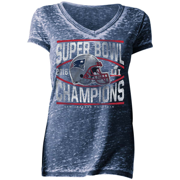 NEW ENGLAND PATRIOTS Women's Super Bowl LI Champions Burnout V-Neck Tee