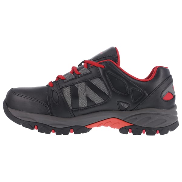 KNAPP Men's Allowance Sport Steel Toe work shoes, Black/ Red