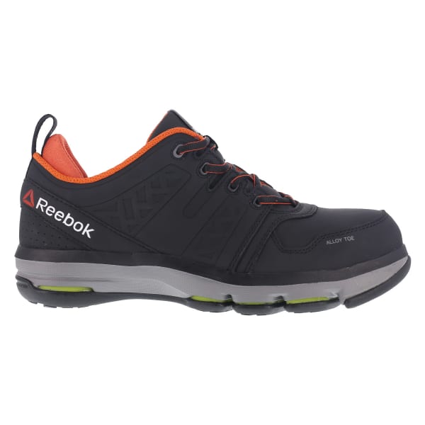 REEBOK WORK Men's DMX Flex Alloy Toe Work Shoes, Black/Orange