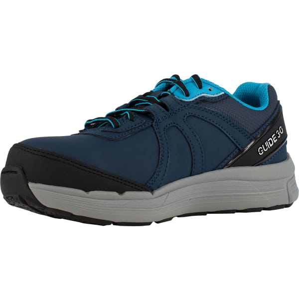 REEBOK WORK Women's Guide Work Steel Toe Work Shoes, Navy/ Light Blue, Wide