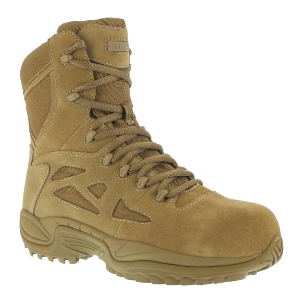 REEBOK WORK Men's Rapid Response 8inch RB Composite Toe Work Boots, Coyote