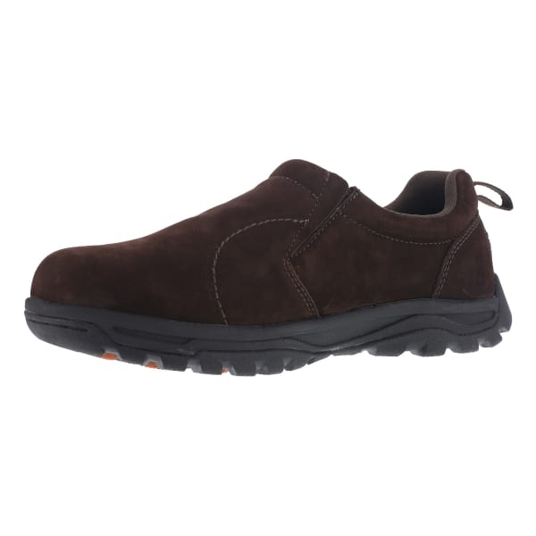 ROCKPORT WORKS Men's Trail Technique Steel Toe Trail Jungle Moc Shoes, Brown