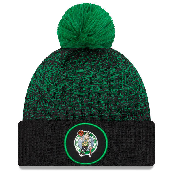 BOSTON CELTICS On-Court Reverse Cuffed Pom Knit Beanie