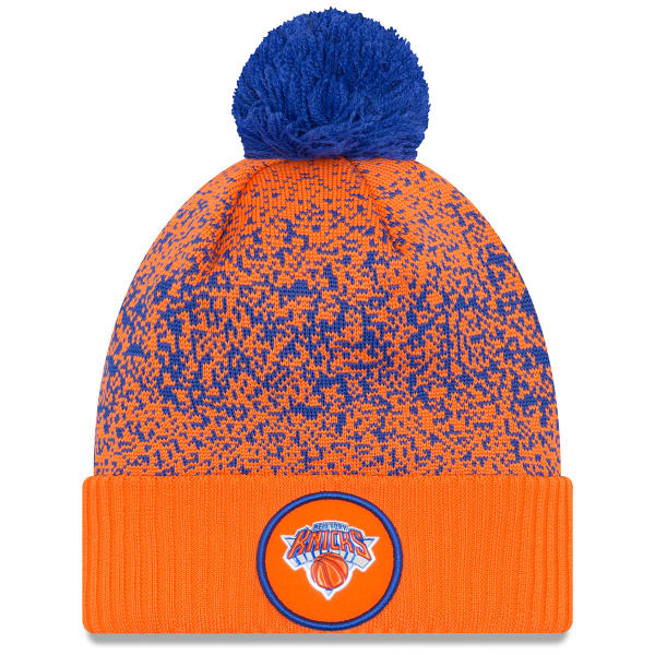 NEW YORK KNICKS On-Court Reverse Cuffed Pom Knit Beanie