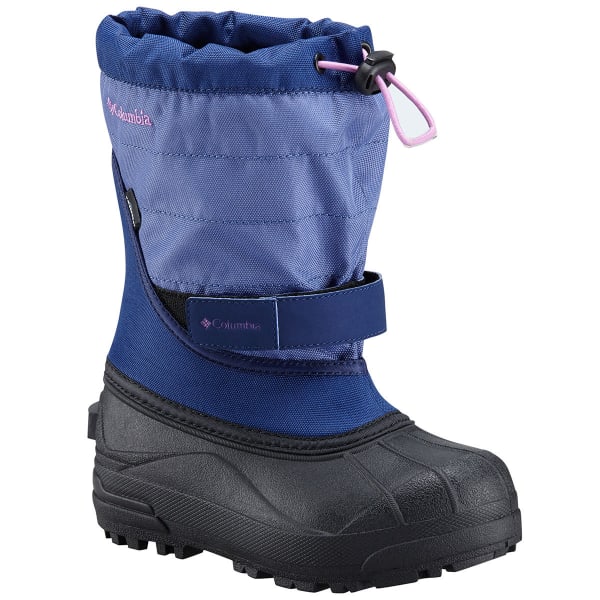 COLUMBIA Girls' Powderbug Plus II Waterproof Snow Boots, Eve/Northern Lights