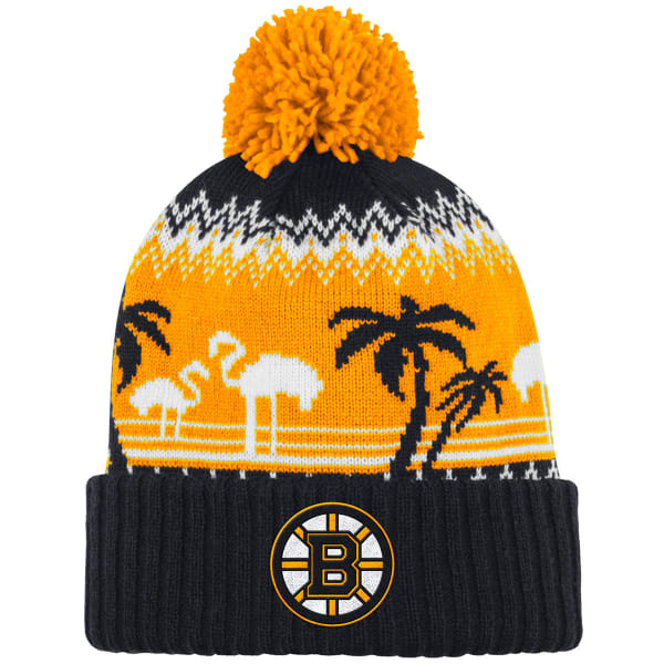 BOSTON BRUINS Tropical Ugly Sweater Pom Knit Beanie