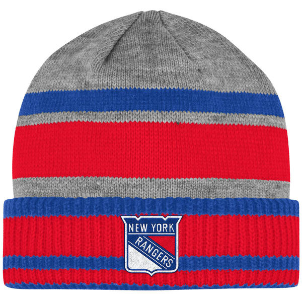 NEW YORK RANGERS Cuffed Stripe Beanie