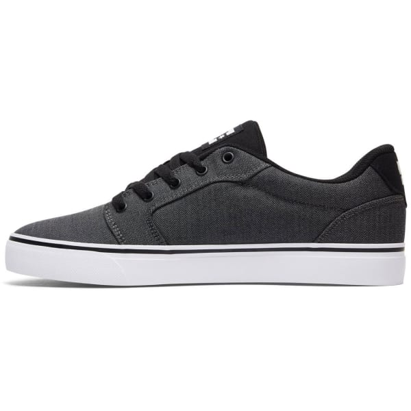 DC SHOES Men's Anvil TX SE Skate Shoes, Black/Dark Grey/White