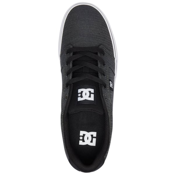 DC SHOES Men's Anvil TX SE Skate Shoes, Black/Dark Grey/White