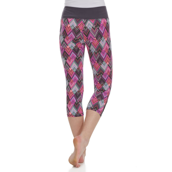 RBX Girls' Multi-Colored Chevron Color-Blocked Capri Pants