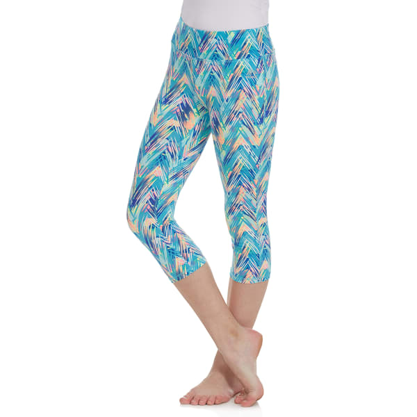 RBX Girls' Multi-Colored Chevron Capri Pants