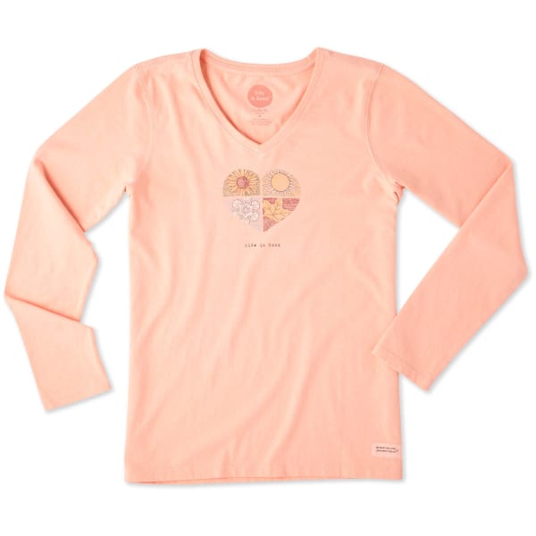 LIFE IS GOOD Women's Four Seasons Long Sleeve Crusher Tee