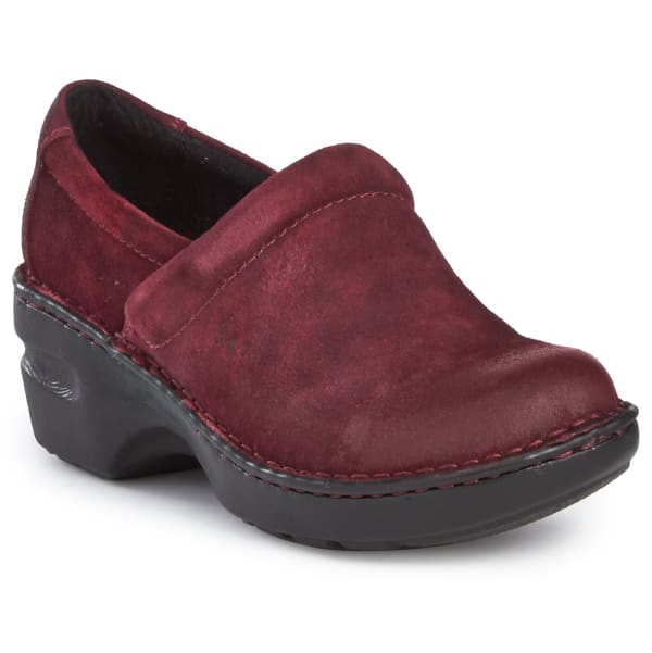 B.O.C. Women's Peggy Suede Clogs, Burgundy