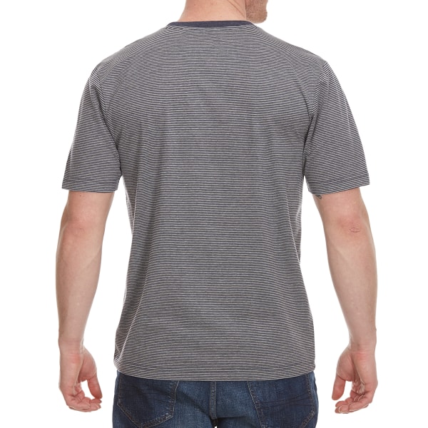 RUGGED TRAILS Men's Crewneck Stripe Short Sleeve Tee