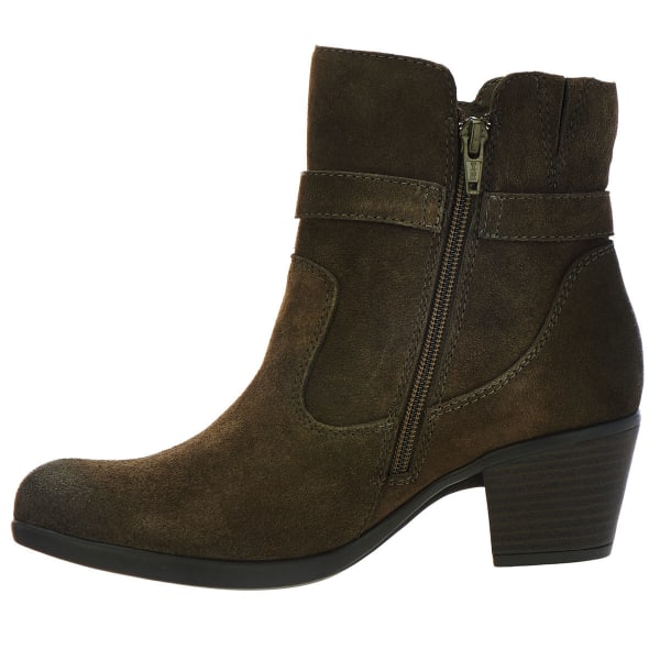 EARTH ORIGINS Women's Tori Suede Booties, Dusty Olive, Wide