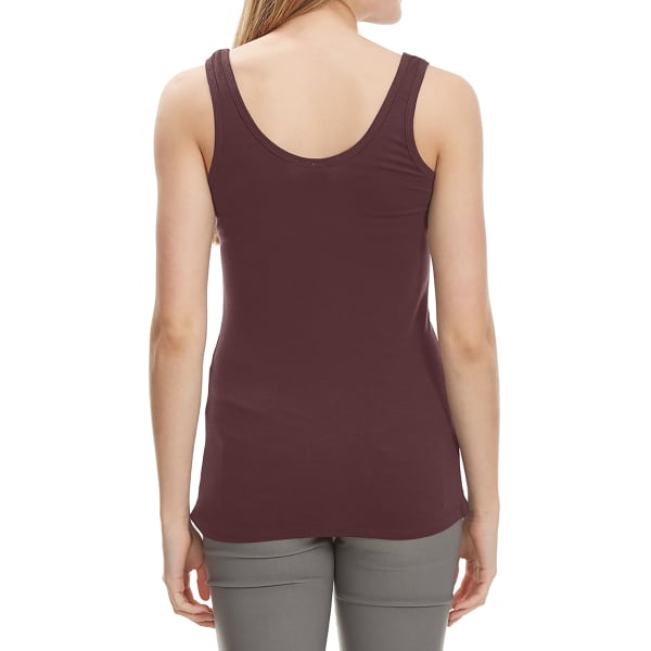 POOF Juniors' Double Scoop Neck Tank Top