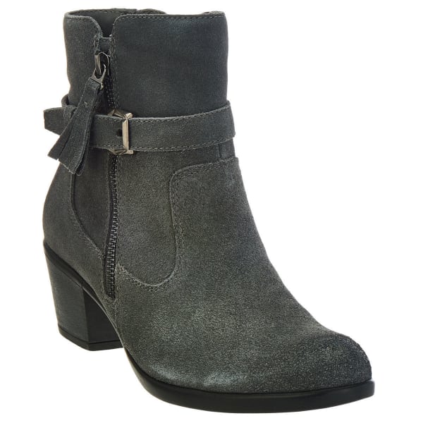 EARTH ORIGINS Women's Tori Suede Booties, Iron Grey, Wide