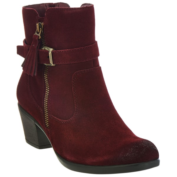 EARTH ORIGINS Women's Tori Suede Booties, Merlot