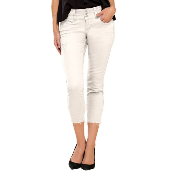 ROYALTY Women's Twill Triple Button Jeans