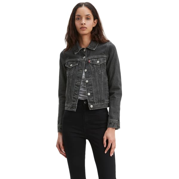 levi's black fleece lined jacket