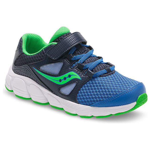 SAUCONY Boys' Grade School Kotaro 4 A/C Running Shoes, Navy/Green, Wide