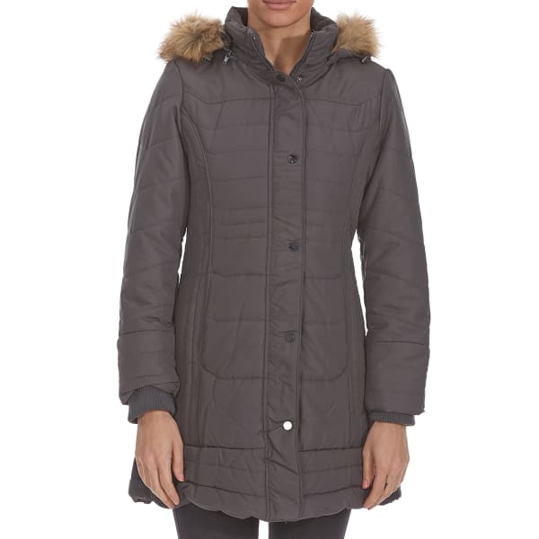 DETAILS Women's 35 in. Hooded Puffer Jacket