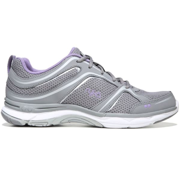 RYKA Women's Shift Walking Shoes, Gray/Purple, Wide