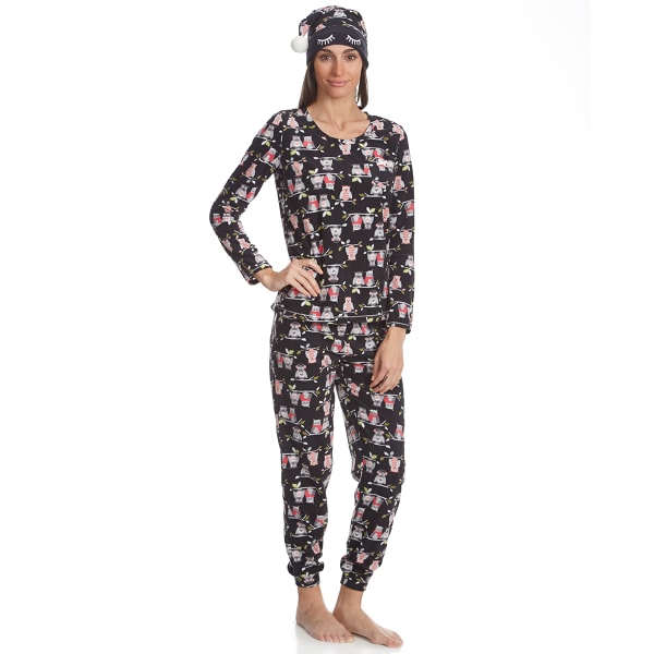 LAYLA Women's Jogger Pajama Set with Matching Hat - Bob’s Stores