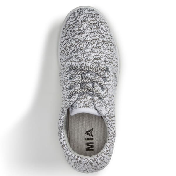 MIA Women's Vamp Knit Sneakers, Taupe/White