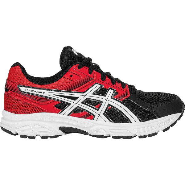 ASICS Boys' GEL-Contend 3 GS Running Shoes, Black/White/Vermillion