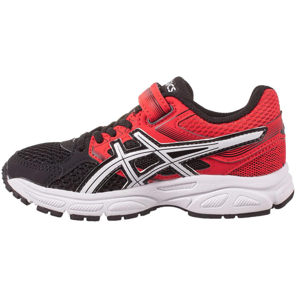 ASICS Boys' PRE-Contend 3 PS Running Shoes, Black/White/Vermillion